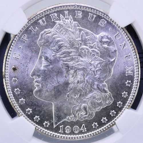 モーガン・ヘッド 1904年 1ドル銀貨 NGC Ms63