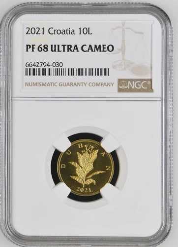 クロアチア コイン 10 リパ 2021 NGC PF 68 ウルトラカメオ｜WORLD RESOURCE【QUEEN店】