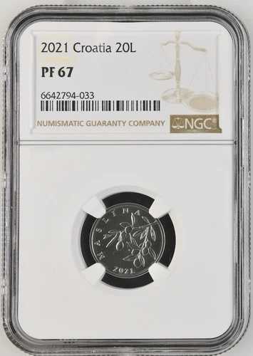 クロアチア コイン 20 リパ 2021 NGC PF 67-|WORLD RESOURCE【QUEEN店】