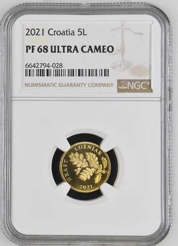 クロアチア 2021 NGC PF 68 ウルトラカメオ 5 リパコイン