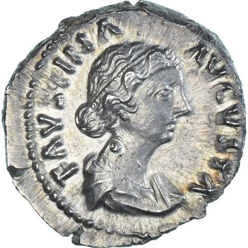 [#341589] コイン、ファウスティナ2世、デナリウス、161-175年、ローマ、AU、銀、RIC:688