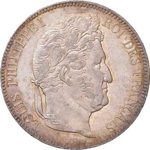 [#972250] コイン、フランス、ルイ フィリップ、5 フラン、1832 年、ストラスブール、オーストラリア、シル、ver