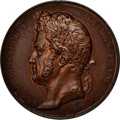 [#553030] アルジェリア、メダル、ルイ・フィリップ・イール、コンスタンティヌス賞、1837年、ボル、r