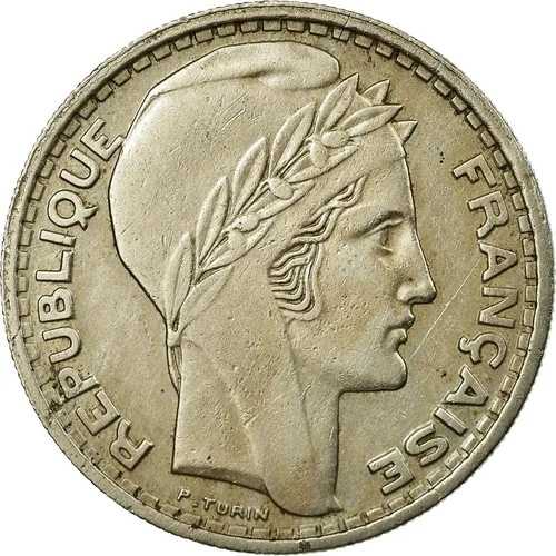 [#56973] コイン、フランス、トリノ、10フラン、1946年、AU、銅ニッケル、ガドゥリー:810