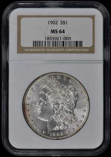 1902年 モルガン・ダラー S$1 NGC MS64