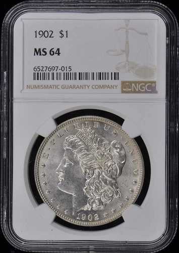 1902年 モルガン・ダラー S$1 NGC MS64 101,035円