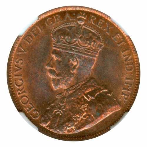 1セントカナダ1916年MS65RB - NGC