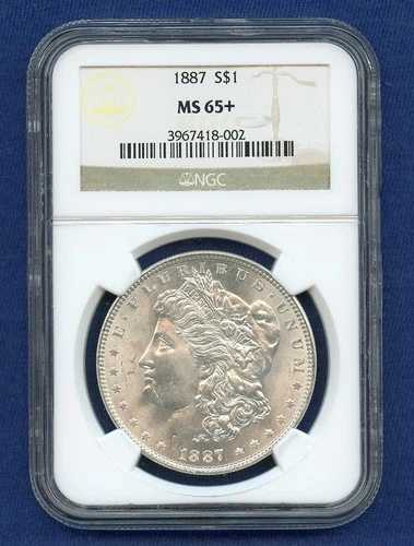 1887 P NGC MS65+ モルガン銀貨 1ドル 米国造幣局コイン 1887-P MS-65+ プラス