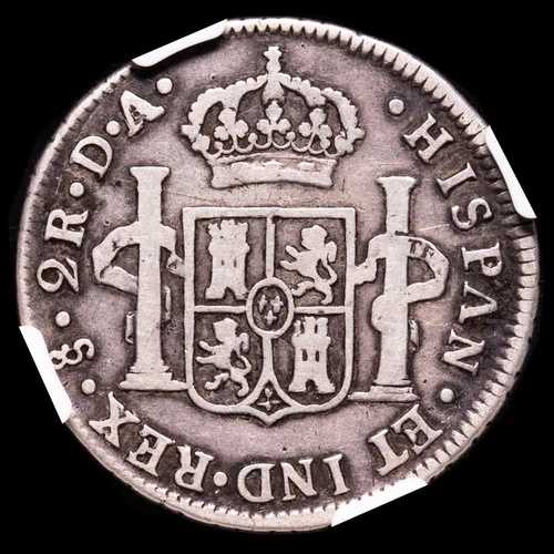 カルロス 3 世 2 レアリス 1787 D.A. KM-30 NGC VG-8 用カプセル化