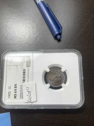 1905 NGC ms 64 インド セント、素晴らしい色です!