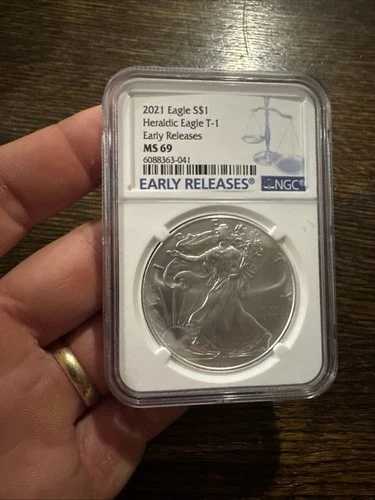 シルバー アメリカン NGC MS69 イーグル 早期リリース 2021 地金 .999 コイン ドル ギフト