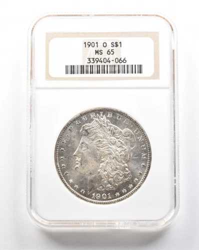 1901-O モルガン銀貨 MS65 NGC オールドホルダー *7438