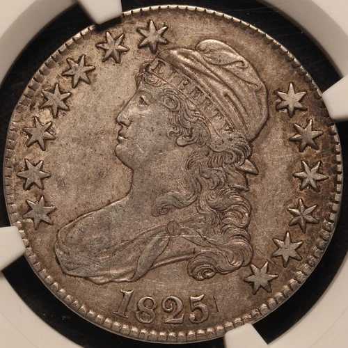 1825 年製キャップド バスト ハーフ ドル、NGC XF45、希少品! 93,170円