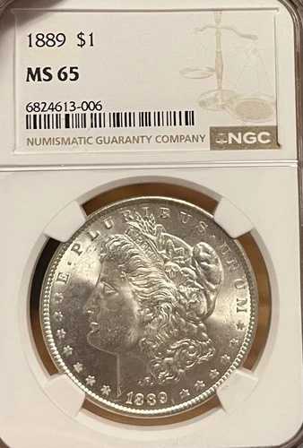 1889 NGC MS65 PQ モルガン銀貨