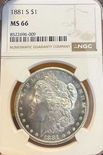 1881-S NGC MS66 モルガン銀貨