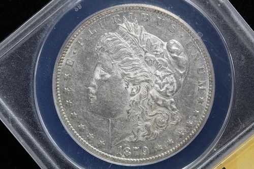 1879-S モルガン・ダラー ANACS Rev 78 VAM-39 PAF AU 53 詳細クリーニング済み 32VP