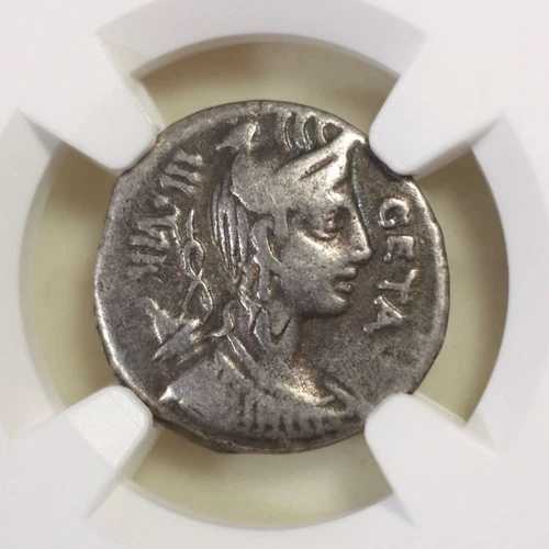 ローマ共和国 C.ホシディウス C.f. ゲタ NGC VF ***Rev Tye's Stache*** #3110350