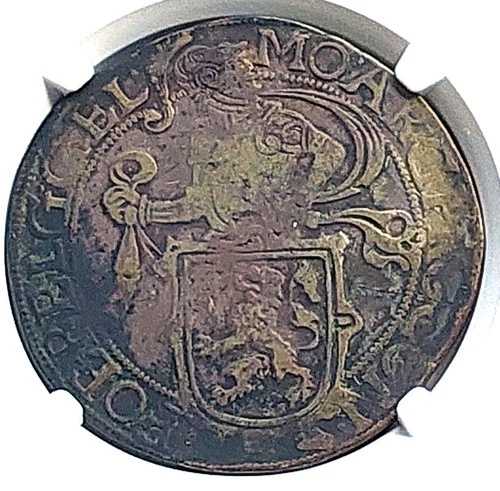 1641年オランダ1LD、NGC VF詳細、美品銀貨#2100、#70-05