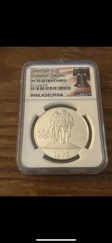1995年オリンピック S$1 サイクリング NGC PR 70 ウルトラカメオ????