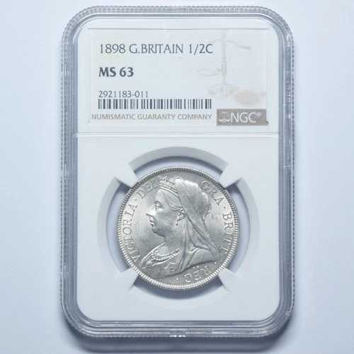 1898年ハーフクラウン（NGC MS 63） - ヴィクトリア英国銀貨 - 素晴らしい