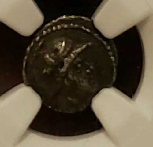 エウクラティデス I cr 紀元前170-145年 銀オボル。バクトリア王国。NGC VF