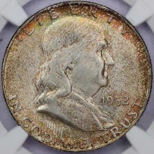 1952-D 50セントフランクリンハーフダラー - NGC MS 66 FBL