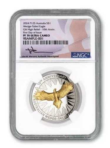 2024年 オーストラリア 1オンス シルバー ウェッジテール イーグル 10th ギルド UHR プルーフ NGC PF70UC FDOI??