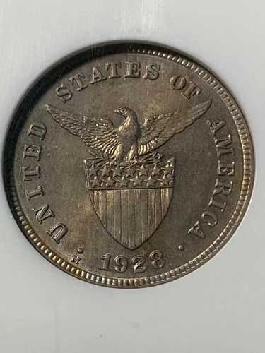 アメリカ・フィリピン 5センタボ 1928-M NGC MS 63