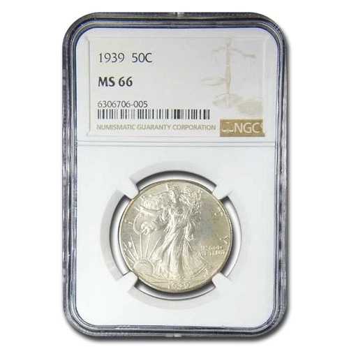 1939年ウォーキング・リバティ・ハーフダラー MS-66 NGC