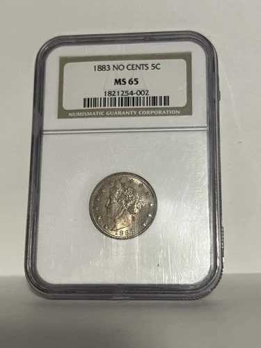 1883年 ノーセント リバティ V ニッケル NGC MS 65 グレード