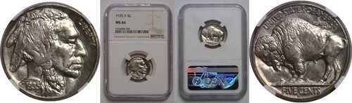 1935-S バッファローニッケル NGC MS-66