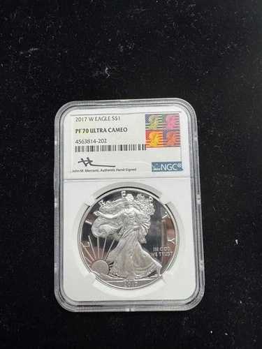 2017-W プルーフ シルバー イーグル NGC PF70 PR70 ASE SAE Mercanti サイン入り｜WORLD RESOURCE【QUEEN店】