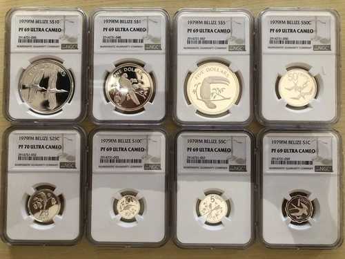 ベリーズ 1979年 銀貨セット NGC PF69-70 美品箱入り