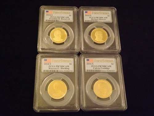 2014-S 1ドル大統領4枚コインセット ファーストストライク PCGS PR 70｜WORLD RESOURCE【QUEEN店】