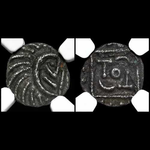 アングロサクソン。イングランド、西暦695-740年。ポーキュパイン。大陸製。銀のシータ。NGC AU。