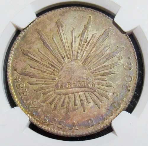 メキシコ：1896年-Mo AB 銀貨 8レアル。美しい古色。NGC MS-63。｜WORLD RESOURCE【QUEEN店】