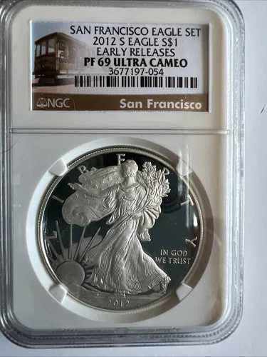 2012-S プルーフ アメリカン シルバー イーグル NGC PF 69 ウルトラカメオ ファーストリリース 56,100円