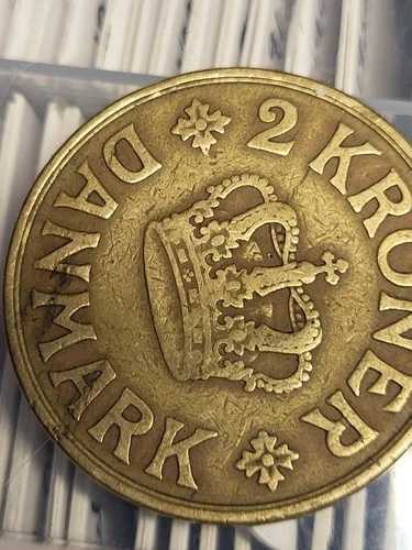 デンマーク。1925年、2クローネ、状態は良いが、状態良好