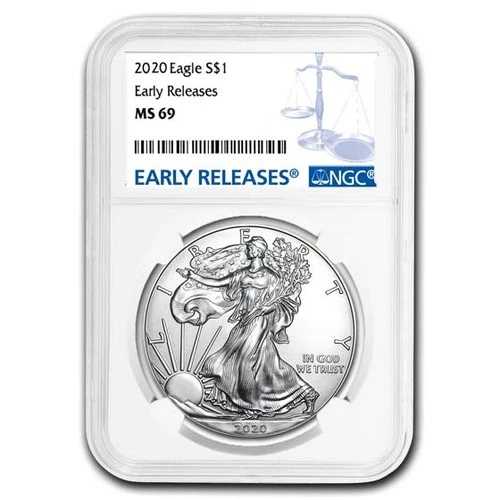 2020年 アメリカンシルバーイーグル MS-69 NGC（早期リリース）