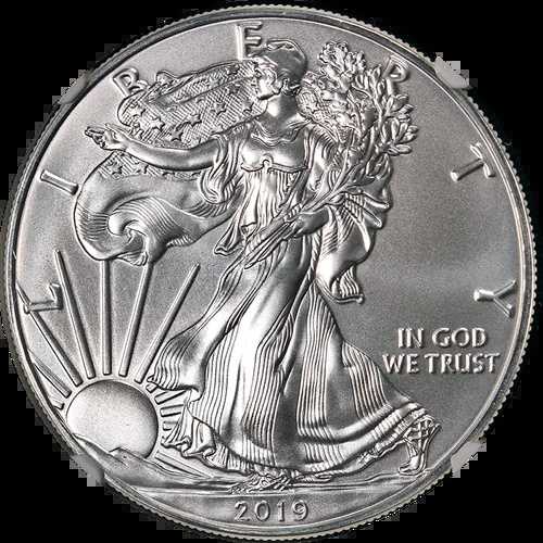 2019年 シルバー アメリカンイーグル $1 NGC MS70 スペシャルラベル 在庫あり
