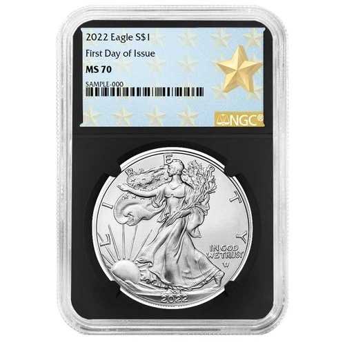 2022年 1ドル アメリカン シルバー イーグル NGC MS70 FDI ウェストポイント スターラベル レトロコア