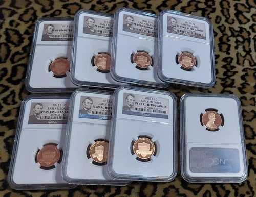 ? 2013-S リンカーン プルーフ 1セント NGC PR69RD ディープカメオ ? ディーラー コイン 8枚セット! ?