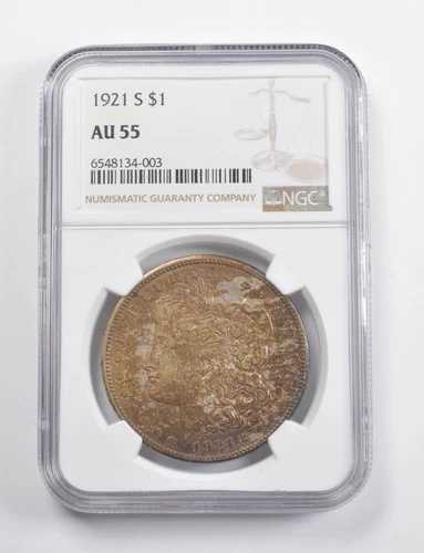 AU55 1921-S モーガン銀貨 NGC - クラスティオリジナルコイン *3425