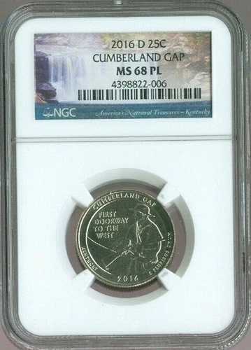 2016-D カンバーランドギャップクォーター NGC MS68 PL品質