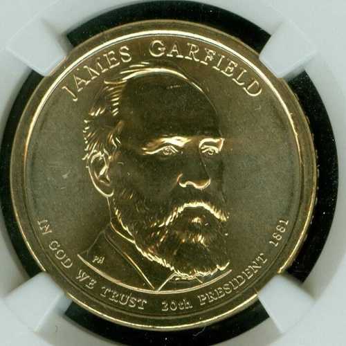 2011 D ジェームズ・ガーフィールド PRES. ドル NGC MS68 MAC FINEST MAC スポットレス *
