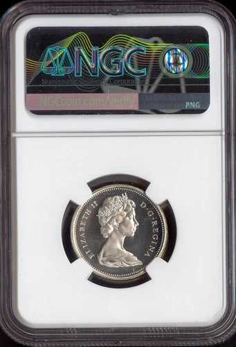 1965年カナダ25セント硬貨 25C NGC PL66 ウルトラカメオ品質