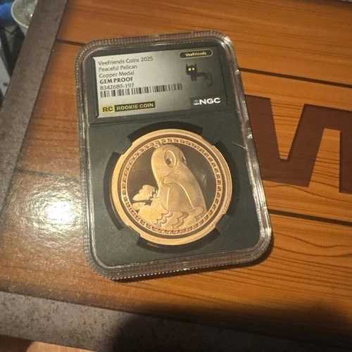 VeeFriends Treasure Peaceful Pelican 銅製ジェムプルーフ ルーキーコイン!