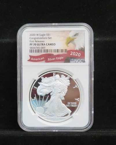 2020-W プルーフ アメリカンシルバーイーグル コングラッツセット $1 ファーストリリース NGC PF70 UC