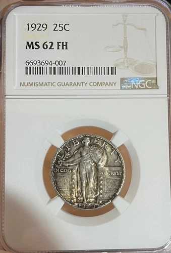 1929年 NGC MS62 FH! スタンディング・リバティ・シルバー・クォーター｜WORLD RESOURCE【QUEEN店】