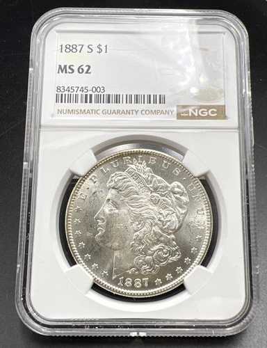 1887年 S S/S 1ドル モルガン銀貨 MS62 BU UNC VAM 2 トップ100 バラエティ